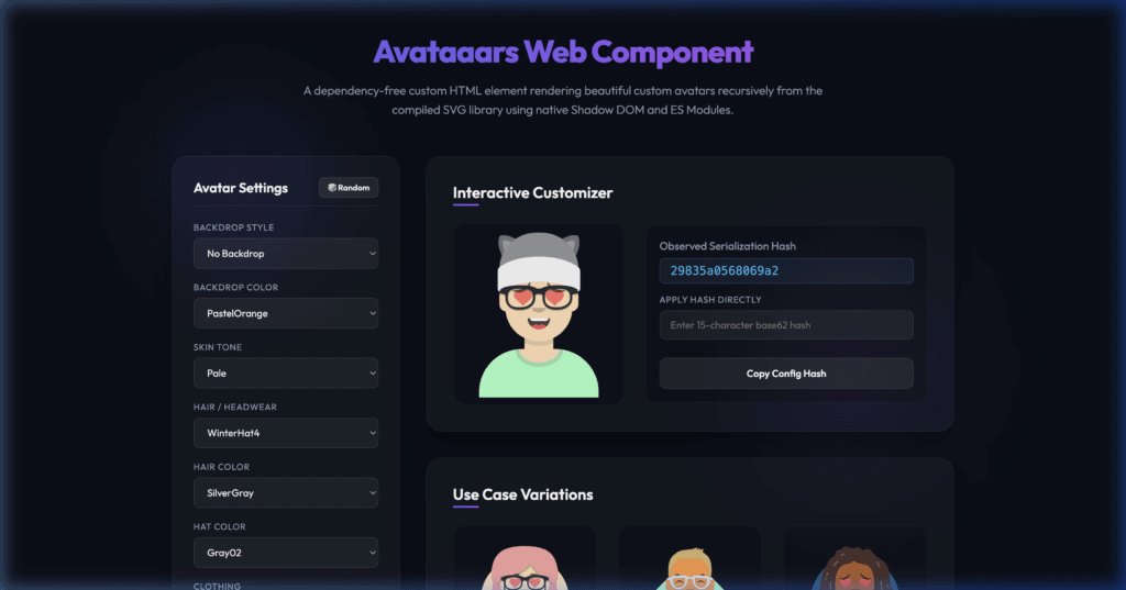 Avataaars.js Customizer Dashboard